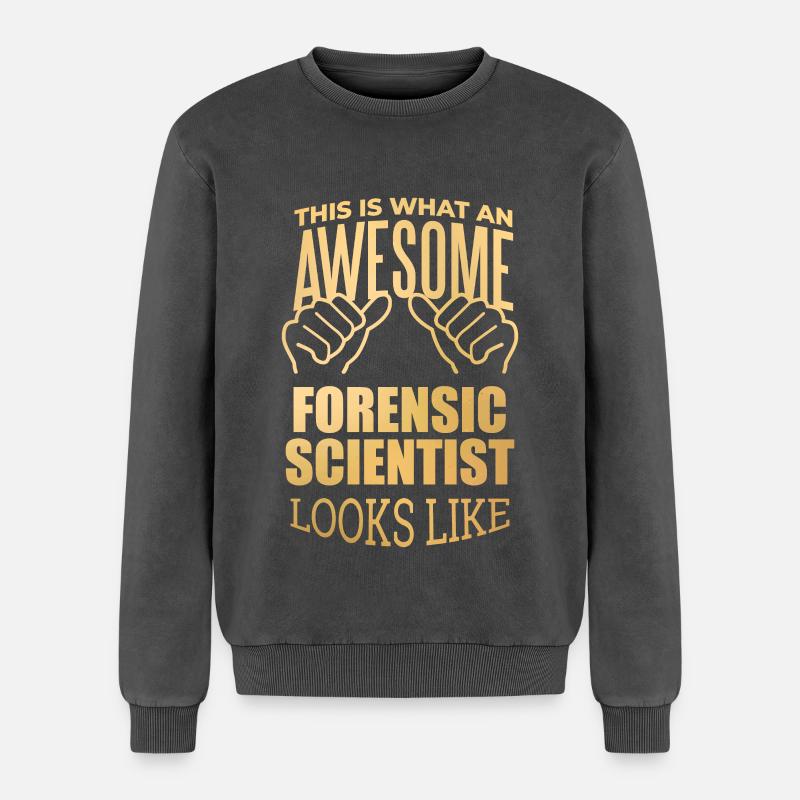 Forensic Science - Relaxed Unisex Premium Acid Washed Sweatshirt - acid washed black