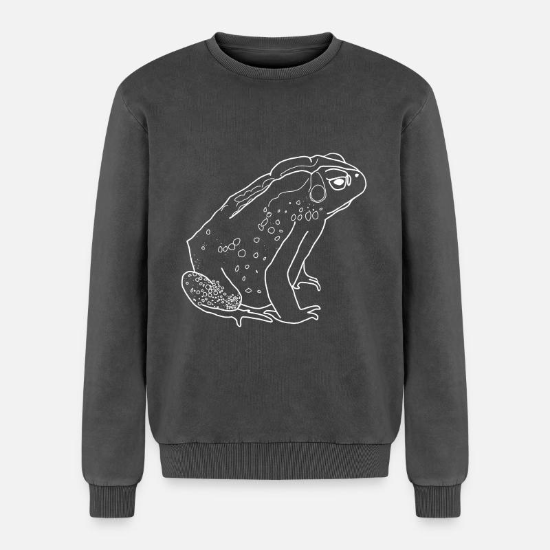 toad - Relaxed Unisex Premium Acid Washed Sweatshirt - acid washed black