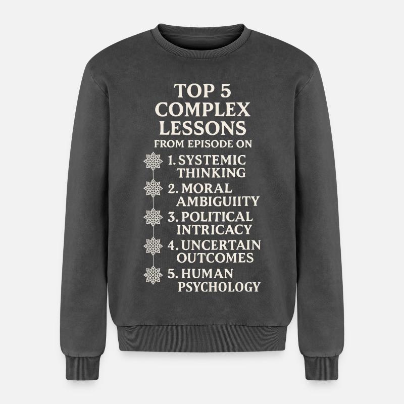 Complex lessons - Relaxed Unisex Premium Acid Washed Sweatshirt - acid washed black