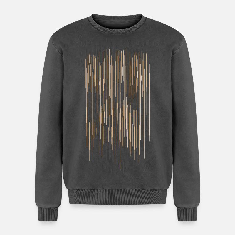 Stripe Pattern / Background - Relaxed Unisex Premium Acid Washed Sweatshirt - acid washed black