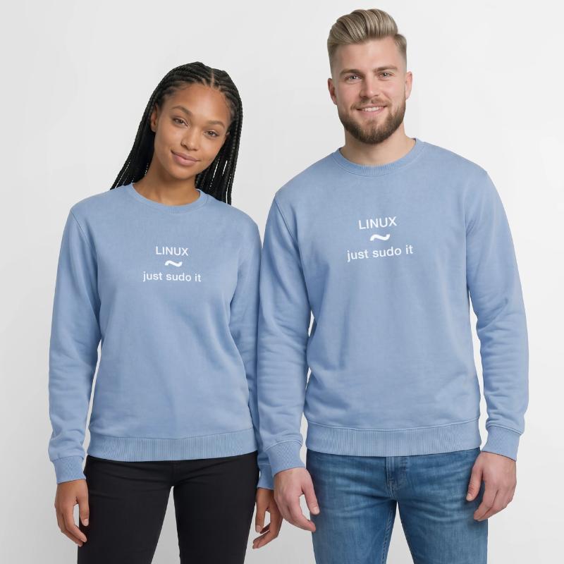 Just sudo it pc programmer nerd code delete un Sweatshirt unisexe Premium acid-wash en coton