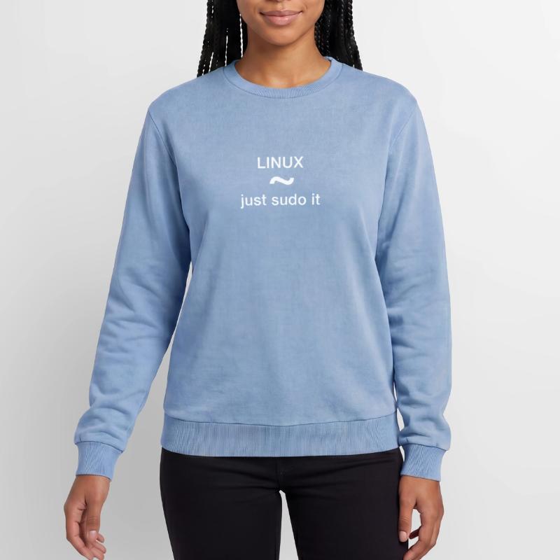 Just sudo it pc programmer nerd code delete un Sweatshirt unisexe Premium acid-wash en coton