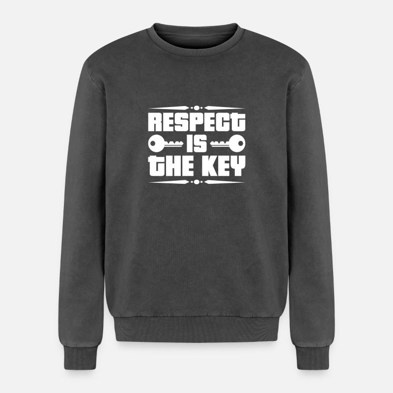Respect Acceptance Tolerance Recognition Validity - Relaxed Unisex Premium Acid Washed Sweatshirt - acid washed black