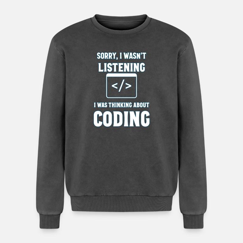 Programming Gift - Relaxed Unisex Premium Acid Washed Sweatshirt - acid washed black