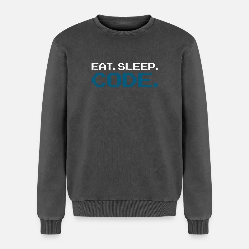 Programmieren Coden Informatik - Relaxed Unisex Premium Acid-Washed Sweatshirt - Schwarz Acid Wash