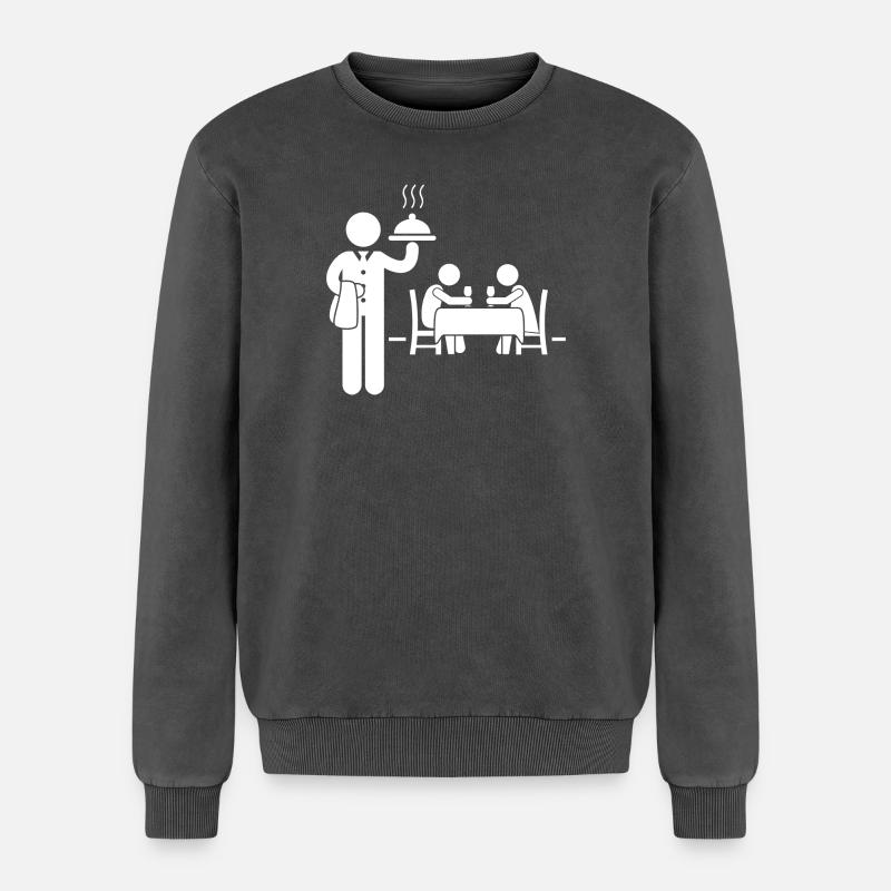 Kellnerin Kellner - Relaxed Unisex Premium Acid-Washed Sweatshirt - Schwarz Acid Wash