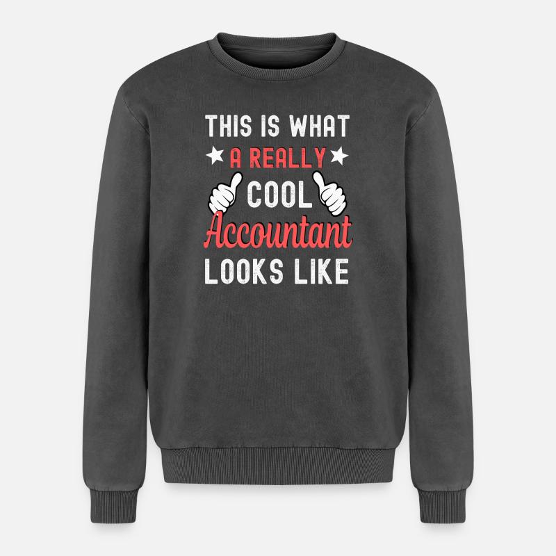 Comptable comptable - Sweatshirt unisexe Premium acid-wash en coton - noir délavé acide
