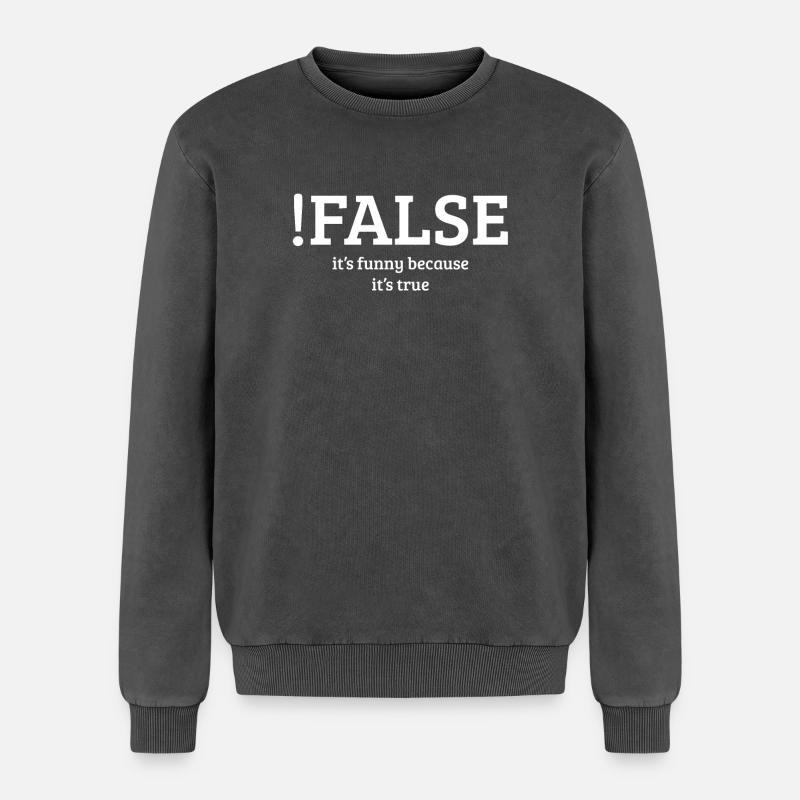 Programmierung Programmierer - Relaxed Unisex Premium Acid-Washed Sweatshirt - Schwarz Acid Wash