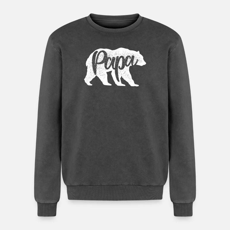 Wildcat Script Monochrome - Relaxed Unisex Premium Acid Washed Sweatshirt - acid washed black