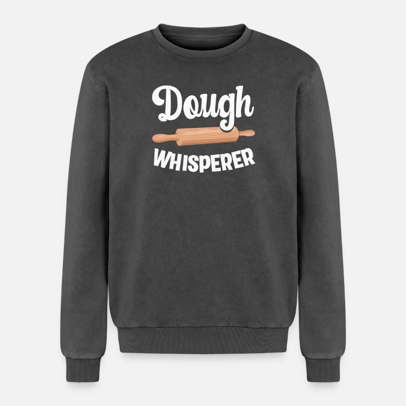 Baking Baker Baker - Relaxed Unisex Premium Acid Washed Sweatshirt - acid washed black