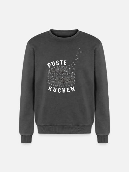 Pustekuchen - Pusteblume - Relaxed Unisex Premium Acid-Washed Sweatshirt - Schwarz Acid Wash