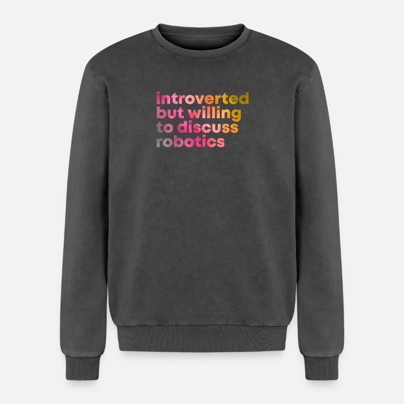 Robotertechnik - Relaxed Unisex Premium Acid-Washed Sweatshirt - Schwarz Acid Wash