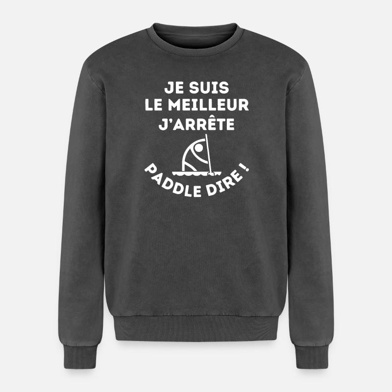 paddle, paddle board, paddle boarding - Relaxed Unisex Premium Acid Washed Sweatshirt - acid washed black