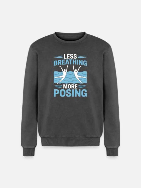 Synchronschwimmen Kunstschwimmen Wassersport - Relaxed Unisex Premium Acid-Washed Sweatshirt - Schwarz Acid Wash