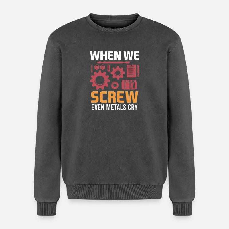 Mechanical Engineering Mechanical Engineer - Relaxed Unisex Premium Acid Washed Sweatshirt - acid washed black