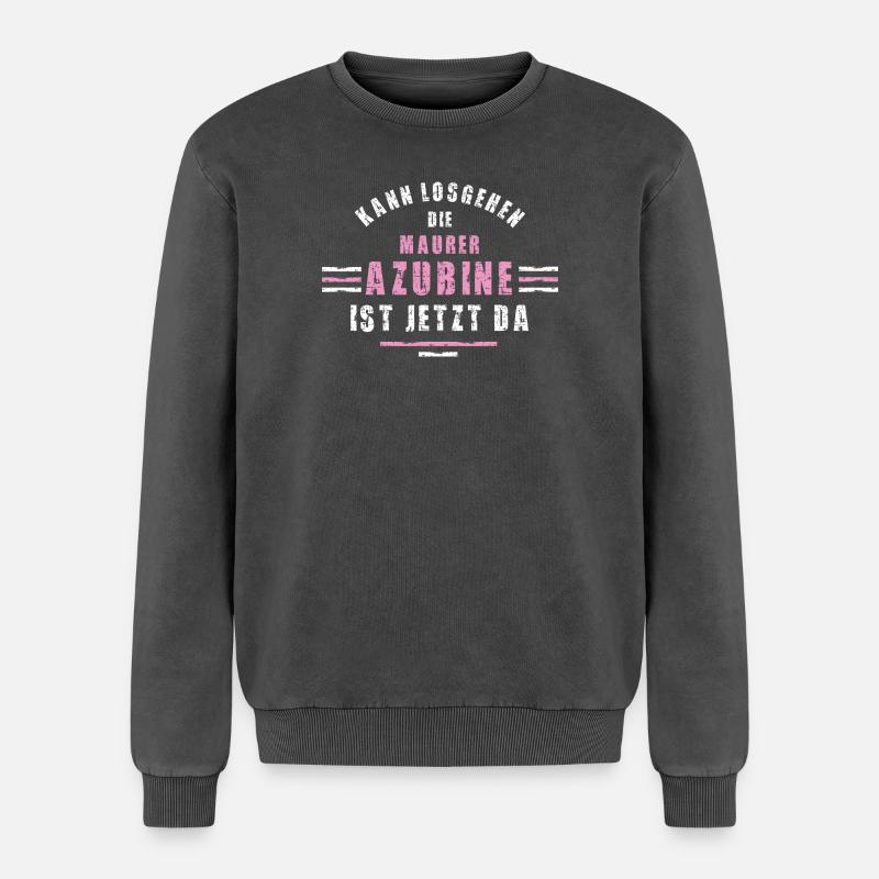 Bricklayer Trainee Apprenticeship Bricklayer - Relaxed Unisex Premium Acid Washed Sweatshirt - acid washed black