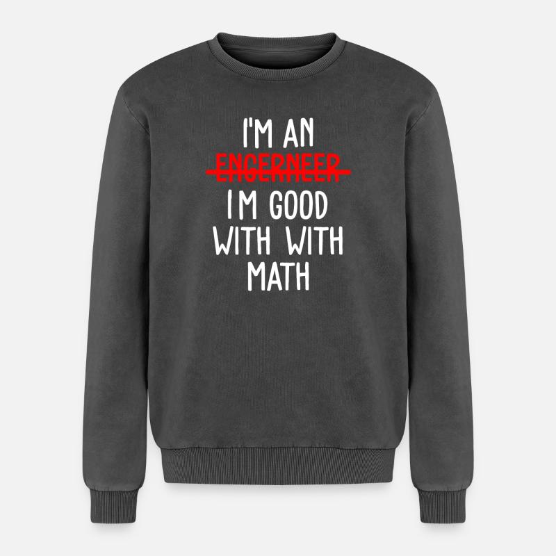 Math Math Math Teacher Mathematician - Relaxed Unisex Premium Acid Washed Sweatshirt - acid washed black