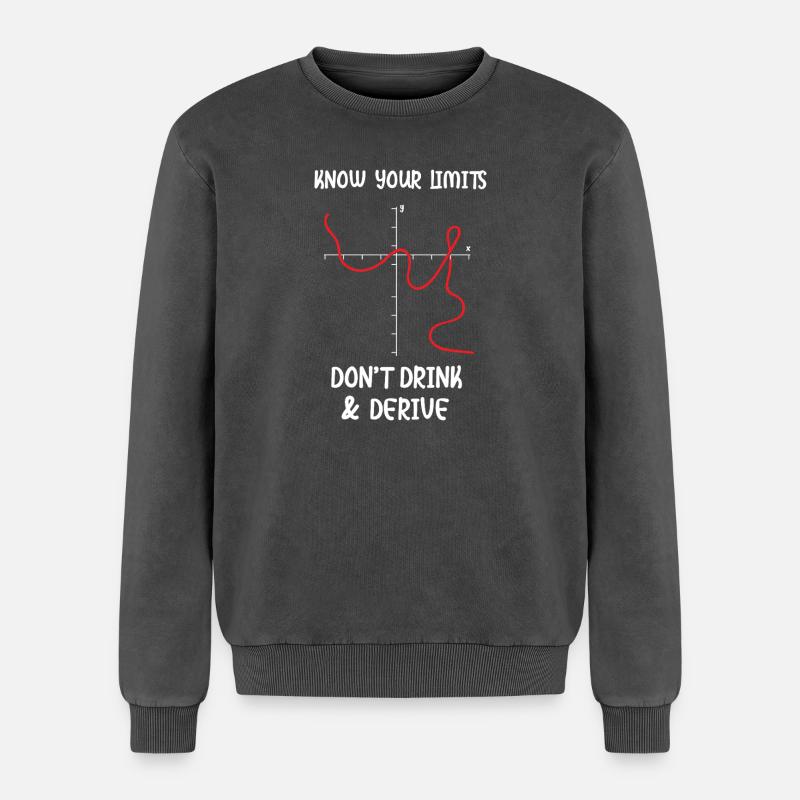 Math Math Math Teacher Mathematician - Relaxed Unisex Premium Acid Washed Sweatshirt - acid washed black