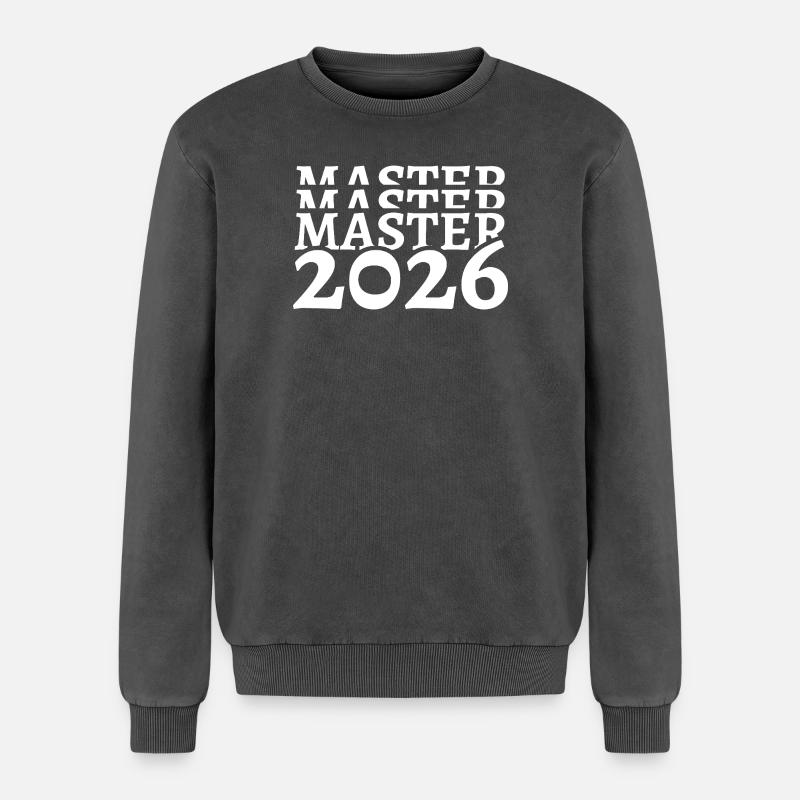 Master 2026 Studium Studiumsabschluss Studiumende - Relaxed Unisex Premium Acid-Washed Sweatshirt - Schwarz Acid Wash