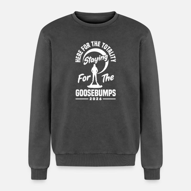 Solar eclipse 2026, August 12 - Relaxed Unisex Premium Acid Washed Sweatshirt - acid washed black