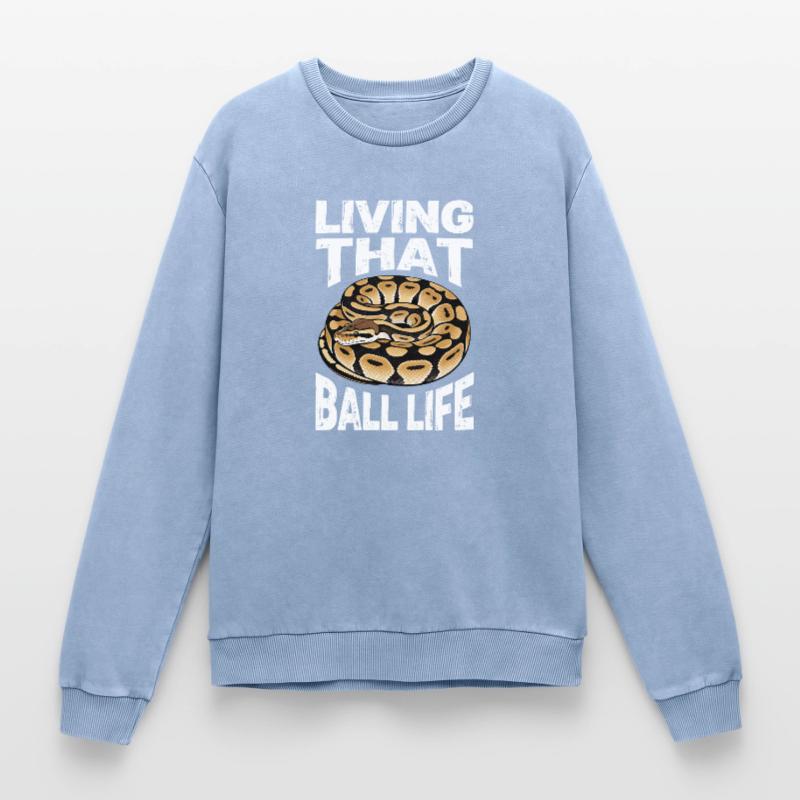 King Python Snakes Lover Terrarium Python Relaxed Unisex Premium Acid Washed Sweatshirt