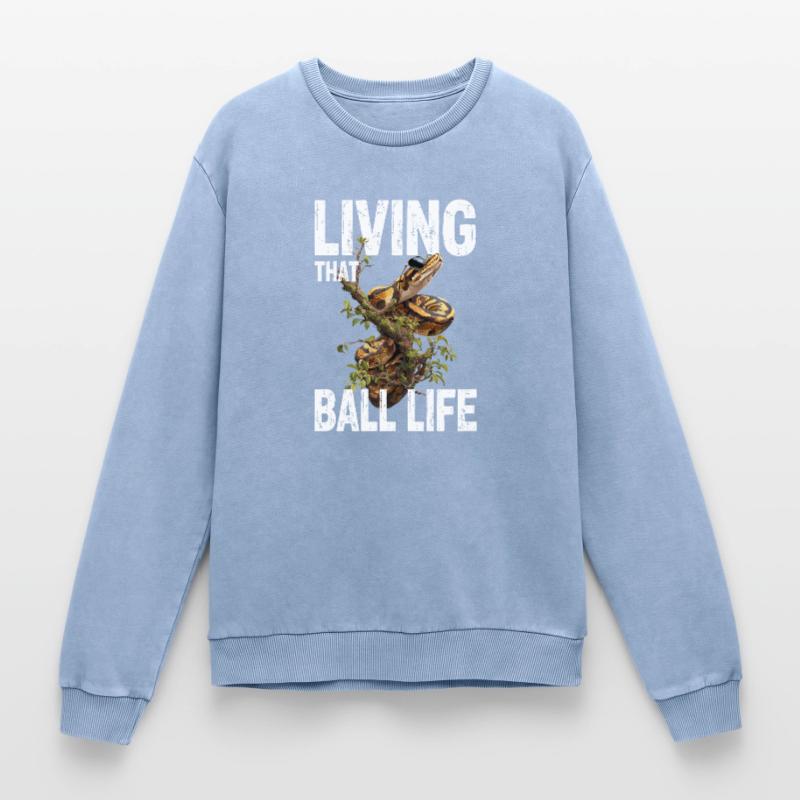 King Python Snakes Lover Terrarium Python Relaxed Unisex Premium Acid Washed Sweatshirt