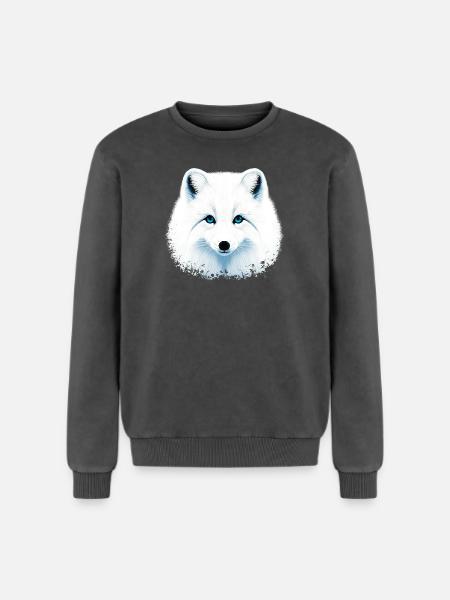 Arctic fox - Relaxed Unisex Premium Acid Washed Sweatshirt - acid washed black