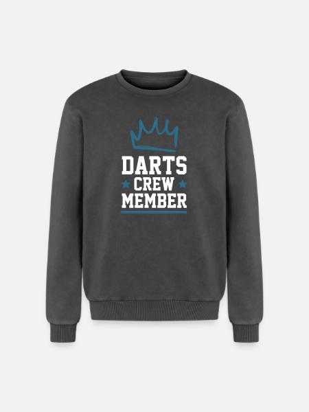 Darts Crew - Relaxed Unisex Premium Acid Washed Sweatshirt - acid washed black