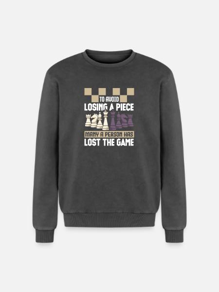 Chess Chess Player Chessboard - Relaxed Unisex Premium Acid Washed Sweatshirt - acid washed black