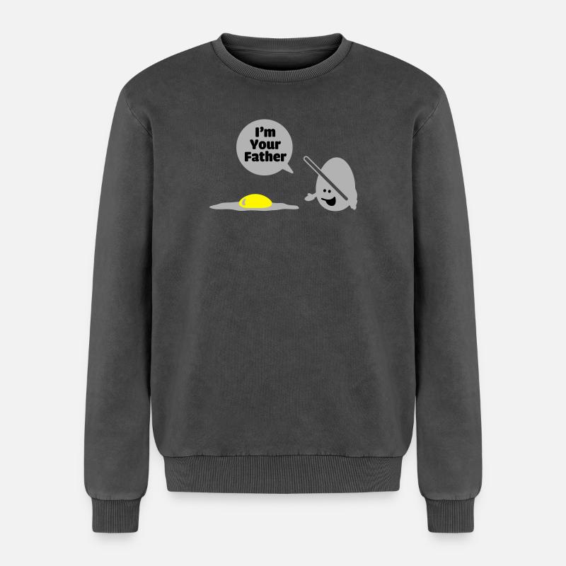 egg vader - Relaxed Unisex Premium Acid Washed Sweatshirt - acid washed black