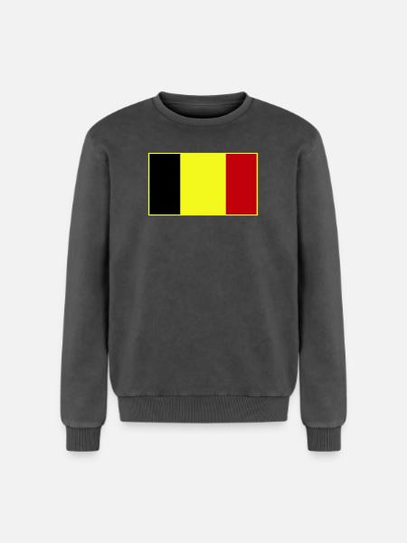 Anpassbare dreifarbige Flagge - Relaxed Unisex Premium Acid-Washed Sweatshirt - Schwarz Acid Wash