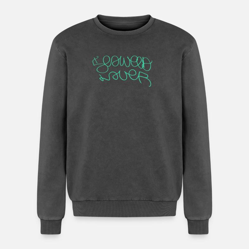 Gift idea for algae lovers - Relaxed Unisex Premium Acid Washed Sweatshirt - acid washed black