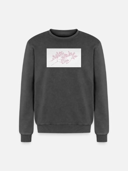 Hand of the Protector - Relaxed Unisex Premium Acid Washed Sweatshirt - acid washed black