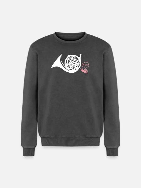 Waldhorn Hornist - Relaxed Unisex Premium Acid-Washed Sweatshirt - Schwarz Acid Wash