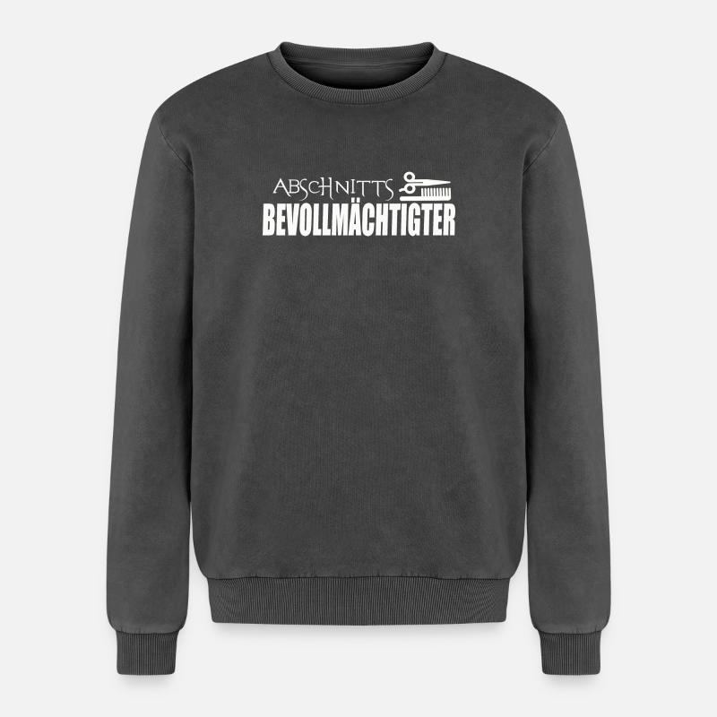 SECTION REPRESENTATIVE - Relaxed Unisex Premium Acid Washed Sweatshirt - acid washed black