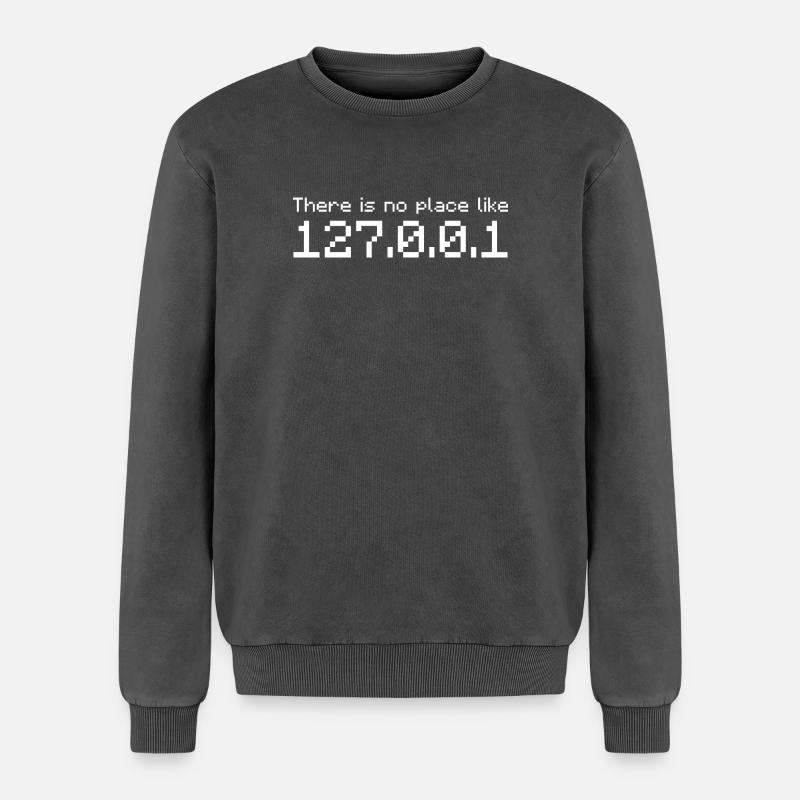 Nerd Shirt Lustiger Geek Geschenk IT Programmierer Admin T-S - Relaxed Unisex Premium Acid-Washed Sweatshirt - Schwarz Acid Wash
