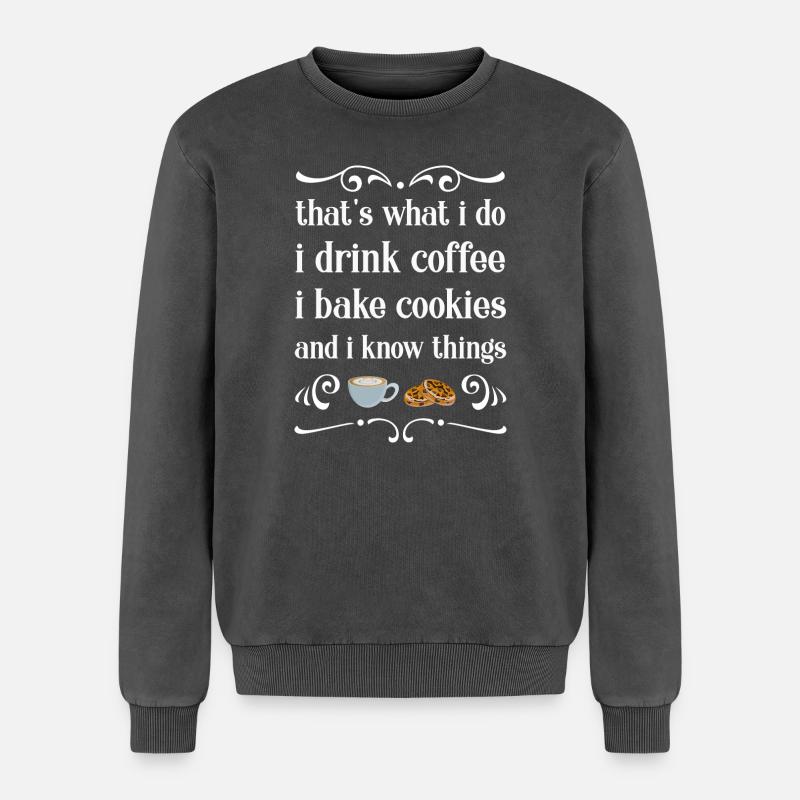 Baking baker baker - Relaxed Unisex Premium Acid Washed Sweatshirt - acid washed black