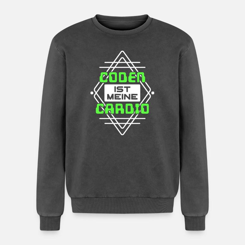Coden Statement Developer Computerfreak Scripting - Relaxed Unisex Premium Acid Washed Sweatshirt - acid washed black