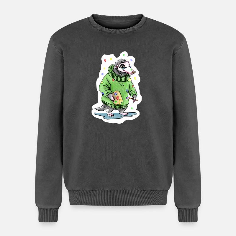 Master Painter - Relaxed Unisex Premium Acid Washed Sweatshirt - acid washed black