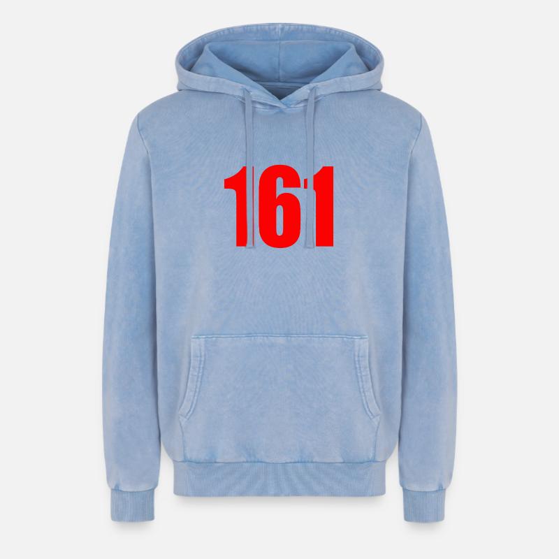 161 – Déclaration du Code Antifa - Sweat à capuche unisexe Premium acid-wash en coton - bleu délavé acide