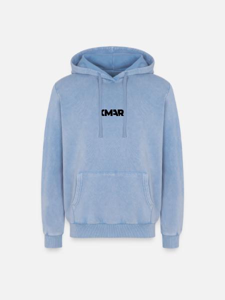 Omar Name Arabic First Name Gift - Relaxed Unisex Premium Acid Washed Hoodie - acid washed blue