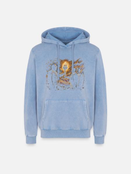 Veterans Day for Democrats - Relaxed Unisex Premium Acid Washed Hoodie - acid washed blue