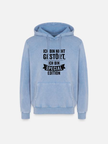 I'm Special Edition - Relaxed Unisex Premium Acid Washed Hoodie - acid washed blue
