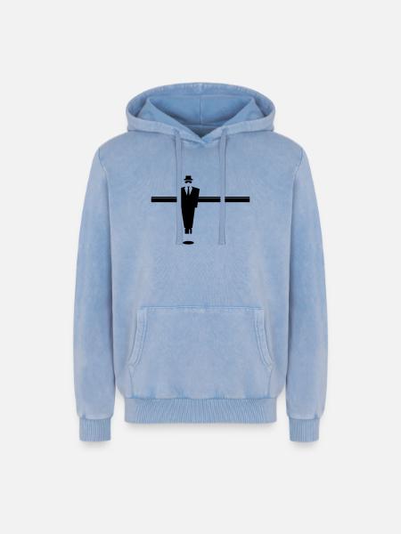 table soccer - Relaxed Unisex Premium Acid Washed Hoodie - acid washed blue