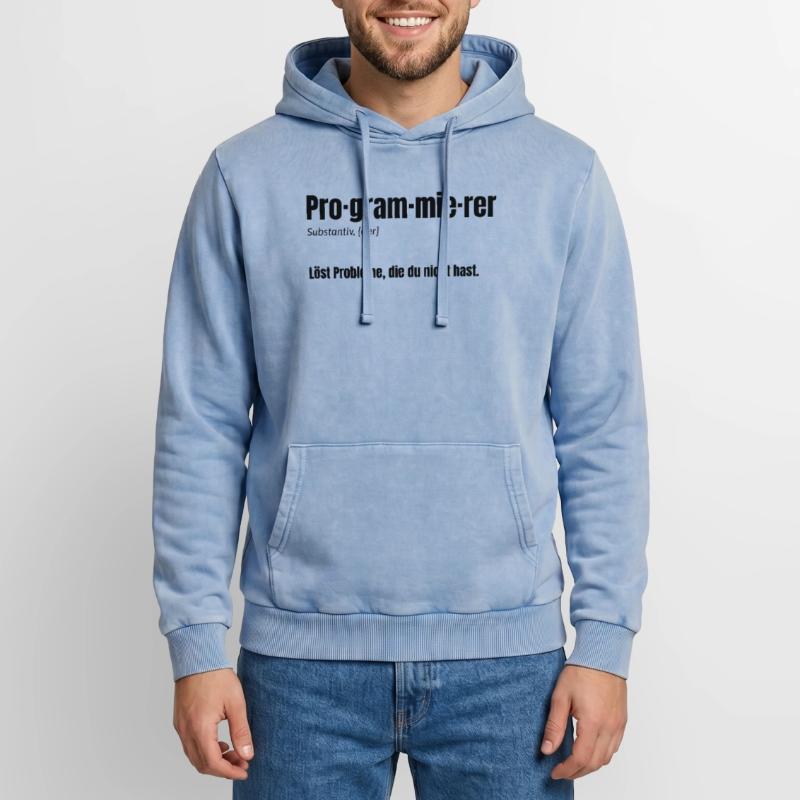 Programmer – Solves problems you don't have Relaxed Unisex Premium Acid Washed Hoodie