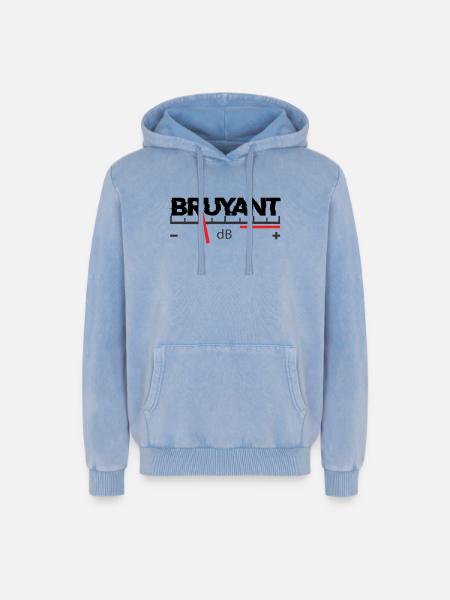 Noisy - Relaxed Unisex Premium Acid Washed Hoodie - acid washed blue