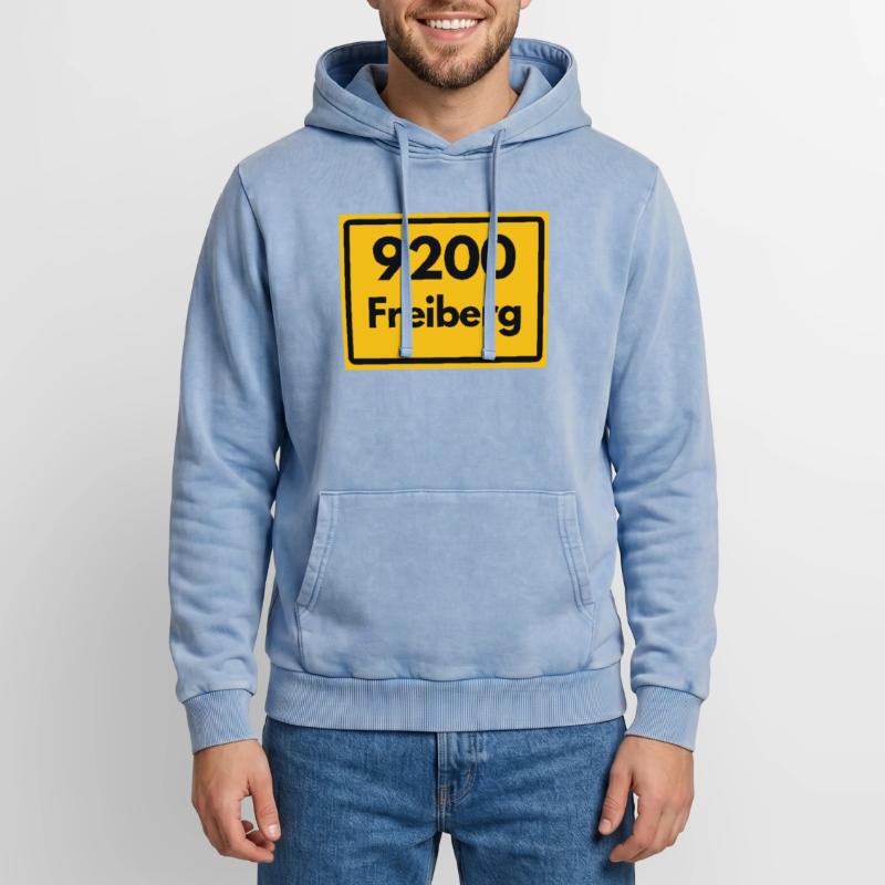 ANCIEN CODE POSTAL 9200 SAXE FREIBERG CODE POSTAL Sweat à capuche unisexe Premium acid-wash en coton