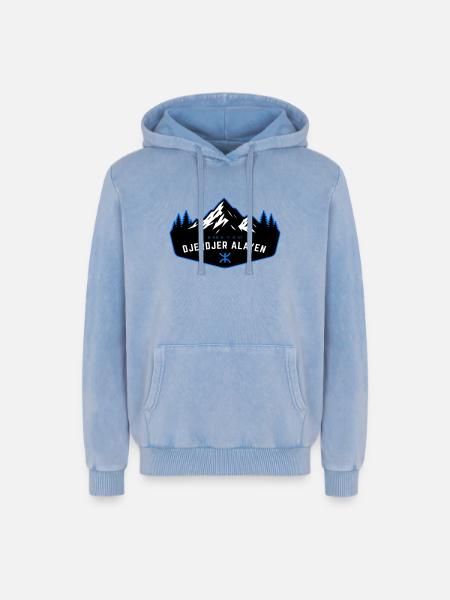 Djerdjer_Alayen_2 - Relaxed Unisex Premium Acid Washed Hoodie - acid washed blue