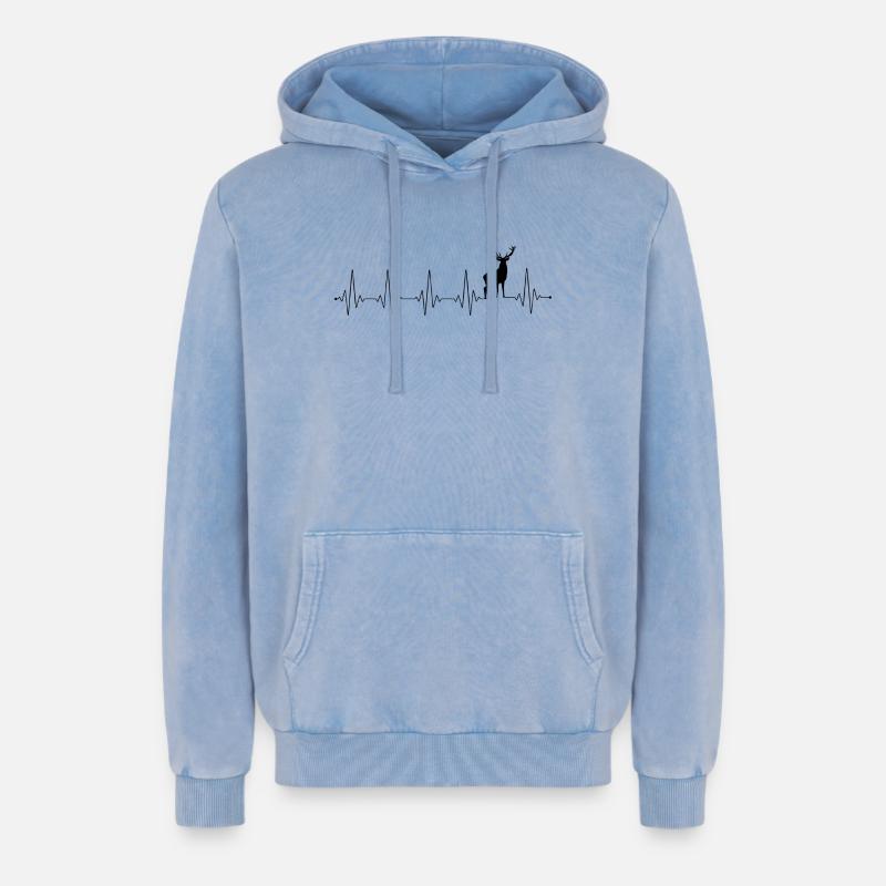 Please Upload Design Image - Relaxed Unisex Premium Acid Washed Hoodie - acid washed blue
