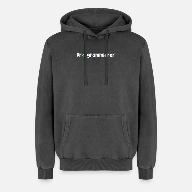 Programmierer Computerfreak Skripting Code Nerd - Relaxed Unisex Premium Acid-Washed Hoodie - Schwarz Acid Wash